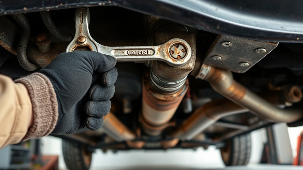 safely remove muffler fasteners